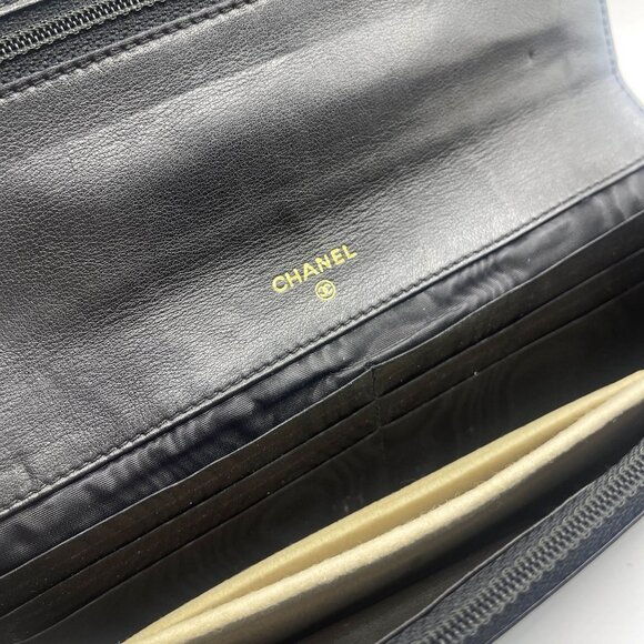 Authentic CHANEL CC Classic Timeless Caviar Leather Flap Wallet Chain Purse - Picture 8 of 12